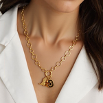 Resin Beads Necklace Factory - Trendy Autumn Winter 18K Gold Plated Charms