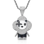 Donkey Flower Necklace Factory - Hiphop 18K Gold Plated Brass Cartoon Twist Chain