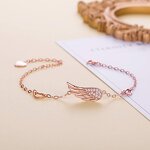 Angel Wings Bracelet Manufacturer - Vintage Zirconia 925 Silver 18K Gold Plated