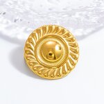 Gold Brooch Supplier - Elegant Minimalist 18K Stainless Steel Chest Clasp Pin