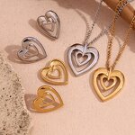 Heart Pendant Necklace Factory - 2024 Wholesale Custom 18K Gold Plated Double