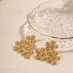 Women's Earring Ring Set Factory - Custom Multi-Cubic Zirconia Flower Studs