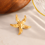 Starfish Brooch Supplier - Wholesale Trendy Waterproof 18K Gold Plated