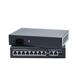Standard POE Switch Factory - 11 Ports 1000Mbps 8 PoE+ 2 Gigabit Uplink +1 SFP 120W Unmanaged