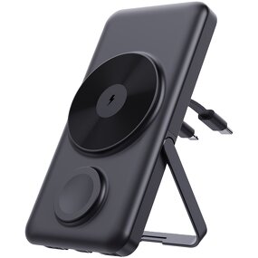 Wireless Charger Power Bank Factory - 3 In1 Universal Magnetic 15w Black TOP Li-polymer 10000Mah