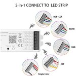 Smart LED Dimmer Supplier - PE-S30ZCA Tuya WiFi Sound Activated RGB RGBCCT 5 in 1