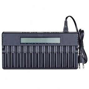 Battery Charger with LCD Factory - 18650 26650 12 Slots EU US Multiple Batteries Electric