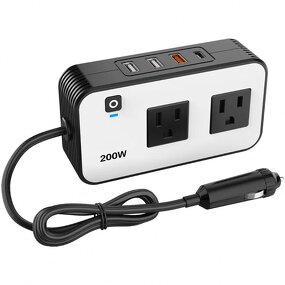 Car Power Inverter Adapter Manufacturer - 2023 Newly 200W DC12V to AC110V 4 USB Ports Dual with Type C