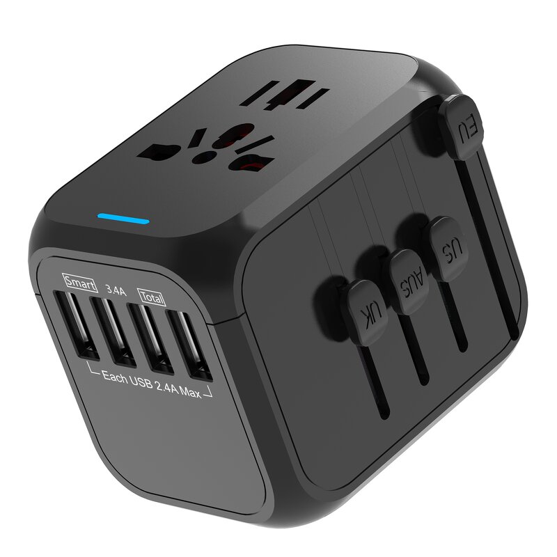 Travel Adapter Manufacturer - Universal with USB and Type-c Smart Charger Socket