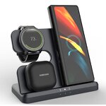 Wireless Charger Stand Factory - 15W Fast Charging 3 in 1 Dock Station for Samsung S23 S22 S21 Note