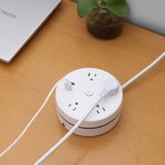 Power Strip Supplier - Round Universal Extension Cord Socket Plug USB Charger with Cable