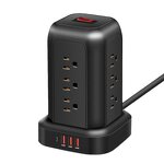 Desktop Sockets Charging Tower Factory - 16AWG US Standard PD Vertical Cable Tray USB 1.5m 13A bar