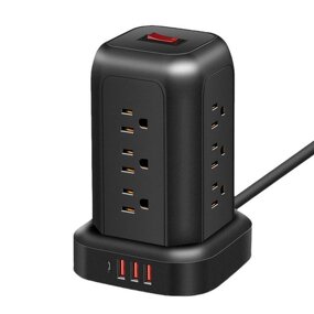 Desktop Sockets Charging Tower Factory - 16AWG US Standard PD Vertical Cable Tray USB 1.5m 13A bar