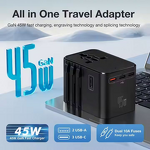 Worldwide Travel Adapter Supplier - 45W 5 Usb Portable Smart Charger