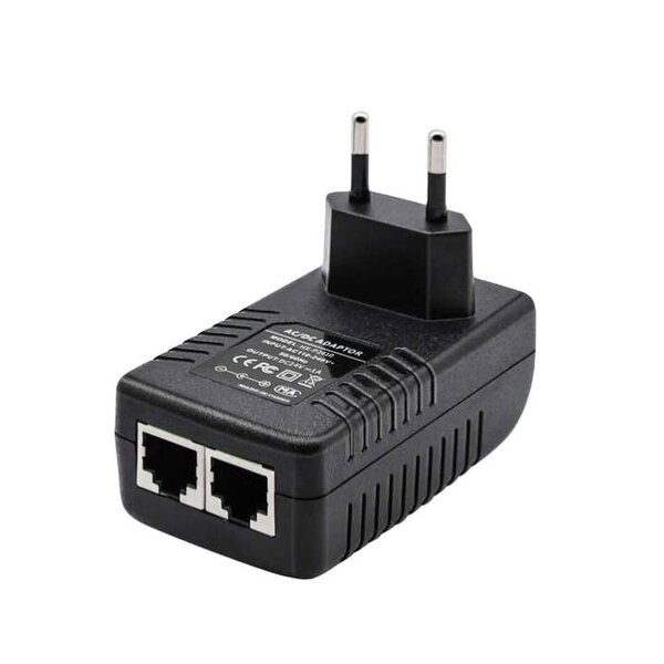 POE Injector Manufacturer - 48V 0.5A AC to DC Wall-plug Non-standard 10/100/1000Mbps 24W RJ45