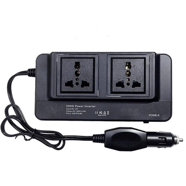 Car Inverter Manufacturer - 200W Multifunctional 12v to 220v Power Converter Universal Socket