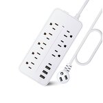 Surge Protector Power Strip Supplier - 3USB+1Type C Socket for Home US Standard 250V 8 Outlets