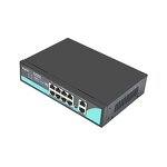 POE++ Switch Supplier - 8 Port 10/100Mbps + 1000M Uplink 6KV Surge Protection 60W BT