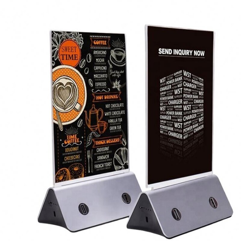 Menu Table Bracket Charger Factory - Coffee Shop Mobile Power Best Selling Restaurant USB Battery