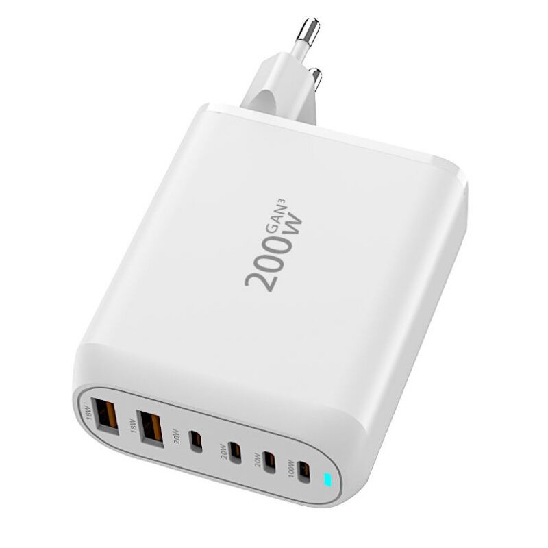 USB Fast Charger Manufacturer - Type C PD PPS LCD Display Gan Charger 200W
