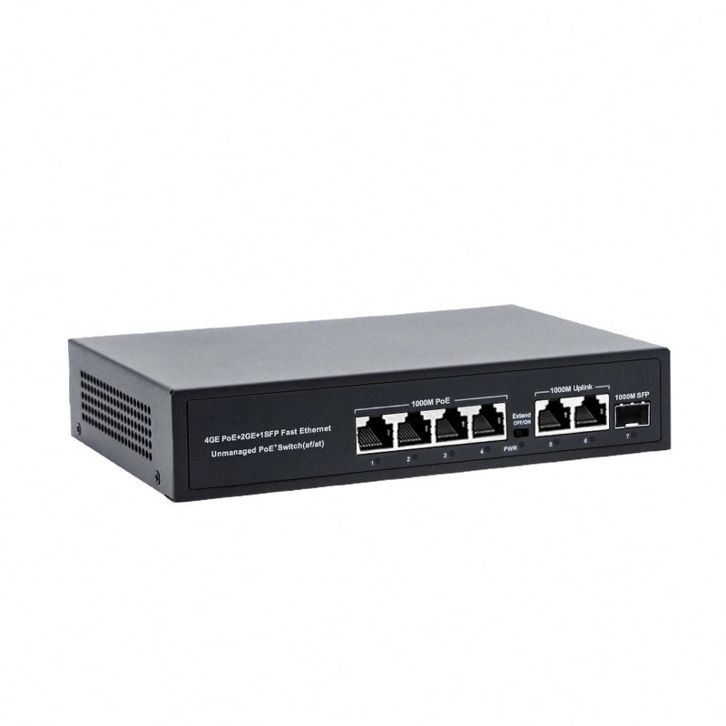 POE Switch Supplier - Direct 4 POE Port + 2 Uplink + 1 Gigabit 65W with SFP for CCTV