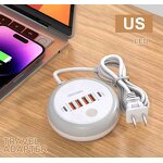 PD Desktop Power Strip Supplier - Factory Price 4A+2C USB Wall Charger with US/EU/AU Plug