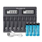 Rechargeable Battery Charger Supplier - 1.5v Aa Aaa Li Ion 8 Slots Multi USB Lithium Ion