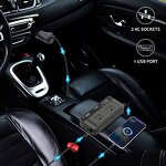 EU Sockets Car Inverter Factory - 2 AC Outlet 4 USB Modified Sine Wave 200W DC 12V to AC 220V