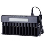 Battery Charger with LCD Factory - 18650 26650 12 Slots EU US Multiple Batteries Electric