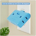 Rotatable Socket Converter Factory - 180 Degree US Plug Wireless Outlet Adapter Mini Slim 3 in 1
