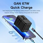 GAN Travel Adapter Supplier - Hot Sale 35W-140W International Universal Mobile Phone Charger USB