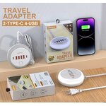 PD Desktop Power Strip Supplier - Factory Price 4A+2C USB Wall Charger with US/EU/AU Plug