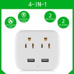 Electrical Socket Power Strip Factory - US Plug 2 AC Outlets 2 USB Ports for Home Office Surge