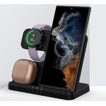 Wireless Charger Stand Factory - 15W Fast Charging 3 in 1 Dock Station for Samsung S23 S22 S21 Note