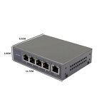 Industrial POE Switch Manufacturer - 1 Year Warranty Mini 5 RJ45 Ports 4 POE 100Mbps SNMP QoS