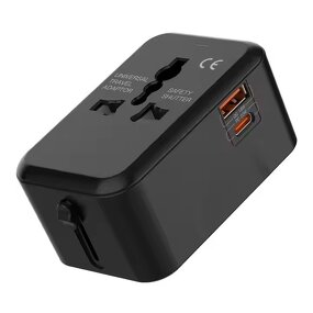 Universal Travel Adapter Supplier - US UK AU EU PD 20W Fast with 1 Usb 1 Type c Socket Extension