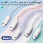 High Quality Braided Cable Factory - Macaron Color PD 60W USB C to TYPE C Fast Charging 1M 2M