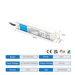 Waterproof LED Driver Manufacturer - WTF-D12025A 25W-300W 12V 24V IP67 AC-DC Energy Supply