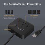 US Power Socket Extension Supplier - Surge Protector with 3 AC Outlets and 3 USB Ports Power Strip