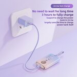 Portable Power Bank Manufacturer - LED Digital Display 10000mah Built in Cables With KC