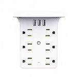 Wall Outlet Extention Manufacturer - 2USB+C US Receptacle 6 Way with Holder 5V 3.6A Fast Charging