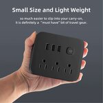 US Power Socket Extension Supplier - Surge Protector with 3 AC Outlets and 3 USB Ports Power Strip