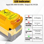 Battery Charger Replacement Manufacturer - for Dewalt Compatible 20V 60V Max Lithium DCB200 DCB204