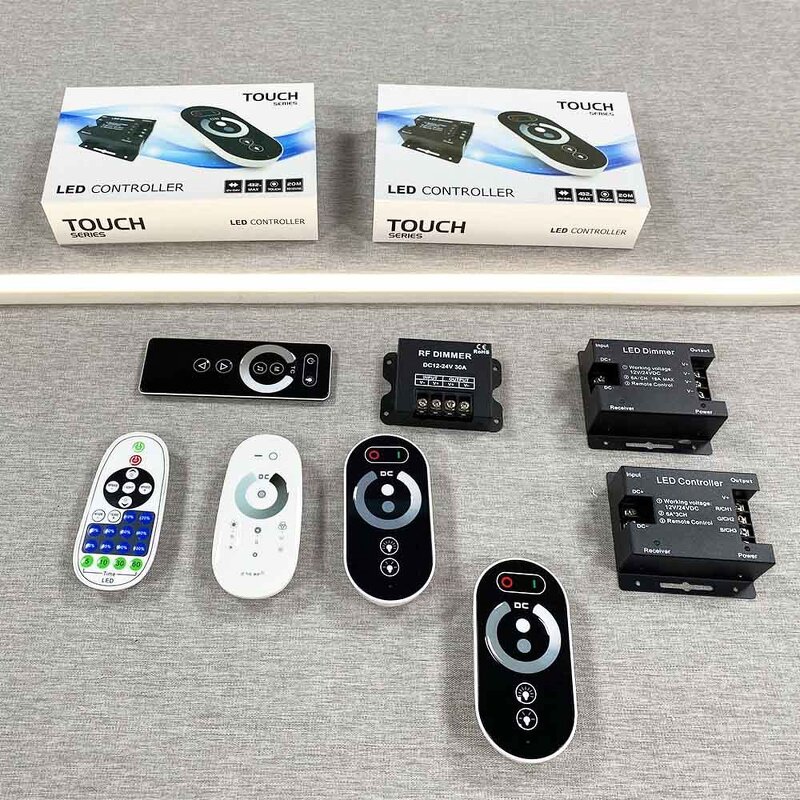 PWM LED Dimmer Manufacturer - 12-24V 24A Wireless Remote Controller Mono Single Color 2835 Strip