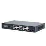 16 Ports POE Switch Manufacturer - 330W 38gbps IEEE802.3af/at for CCTV Camera System 10/100/1000Mbps