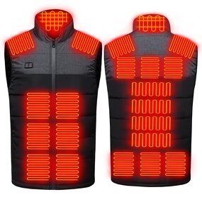 Wholesale Heated Vest Supplier - 21-Zone Jackets with Custom Logo Windproof Self-Heating