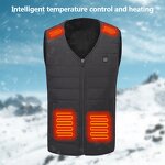 USB Heated Vest Factory - Custom 5V 9 Heating Zones Unisex Heated Waistcoat