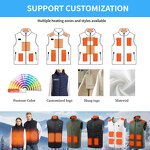 USB Heated Vest Manufacturer - 9 Zones Breathable Sleeveless Washable Body Warmer