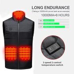 Custom Electric Heated Vest Manufacturer - Logo 9-Zone Lightweight Smart USB Rechargeable