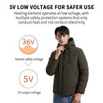 USB Battery Heated Coat Factory - Plus Size Lightweight Machine Washable Self Heated Unisex